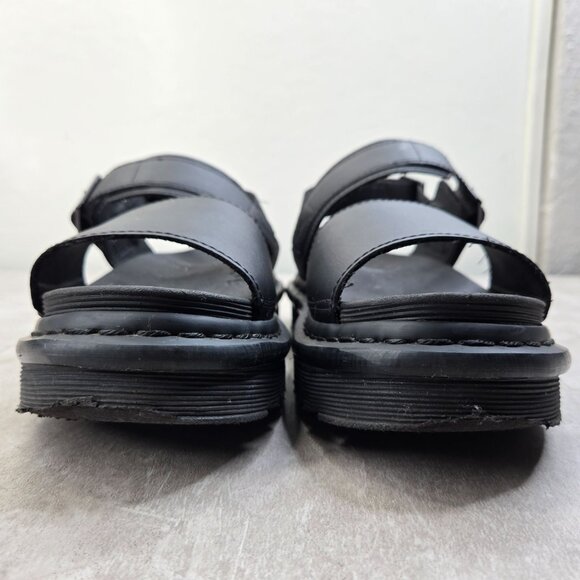 Dr. Martens Voss Quad Platform Sandals Size 8 Black Leather Grunge Y2K Chunky - Picture 3 of 10